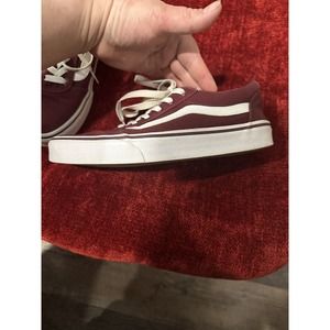 VANS Burgundy Shoes Womens 8 Off the Wall Old Skool Skate